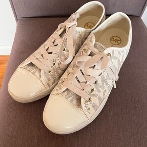 Michael Kors Beige Monogram Sneakers